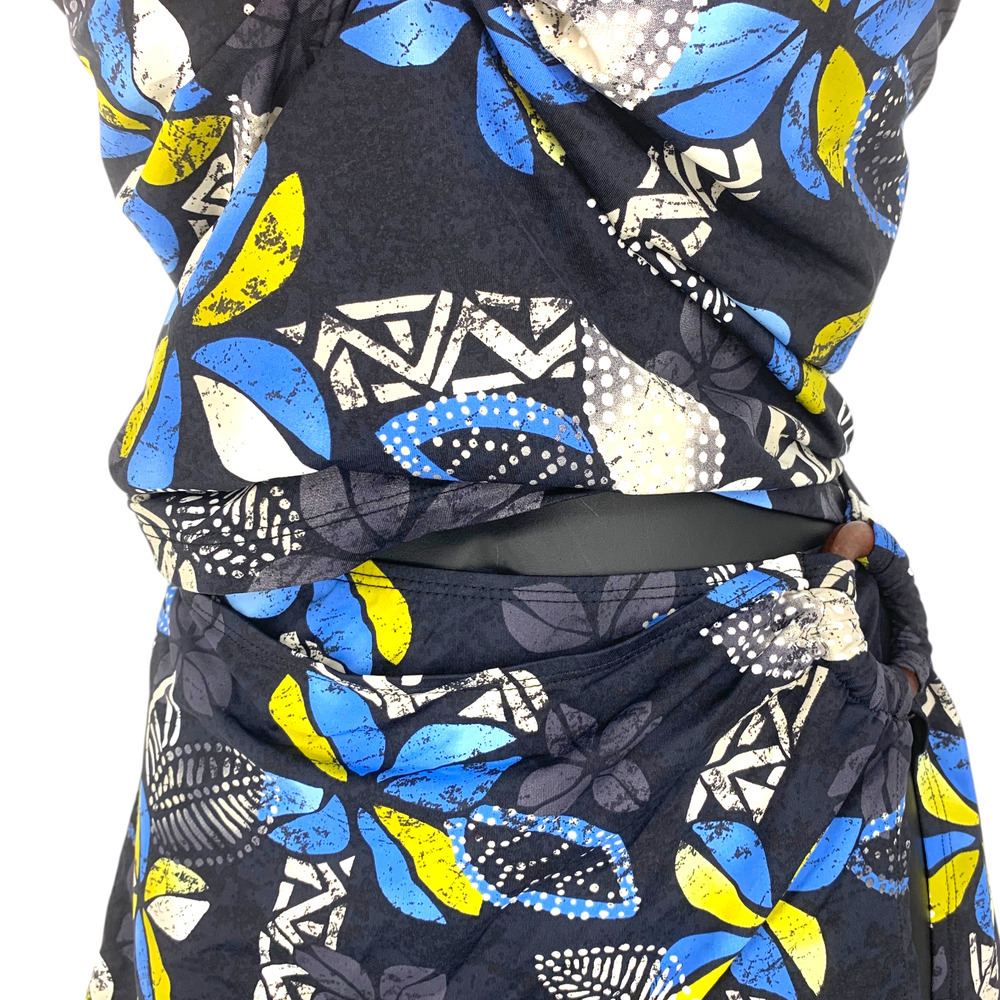 Vintage Y2K Jag Sz 38D/L Black Floral Bandeau Tankini Swimsuit Skirtini - Picture 3 of 9